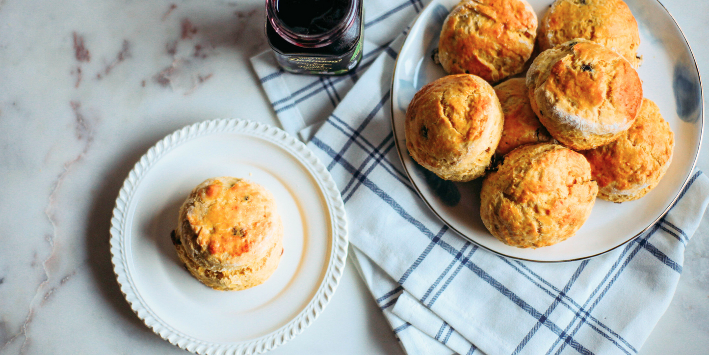 Pumpkin Scone with Chai Buttercream