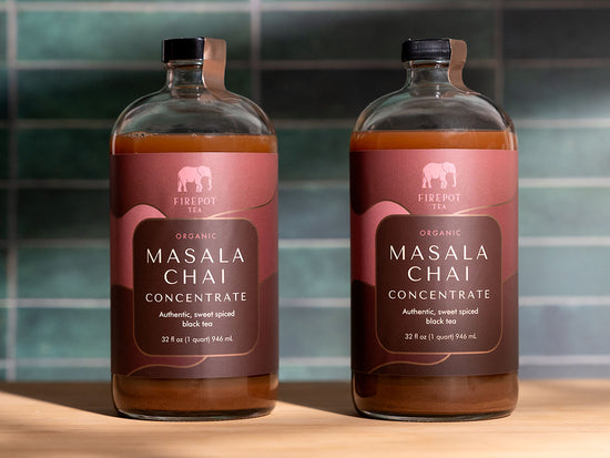 two masala chai concentrate 32oz bottles