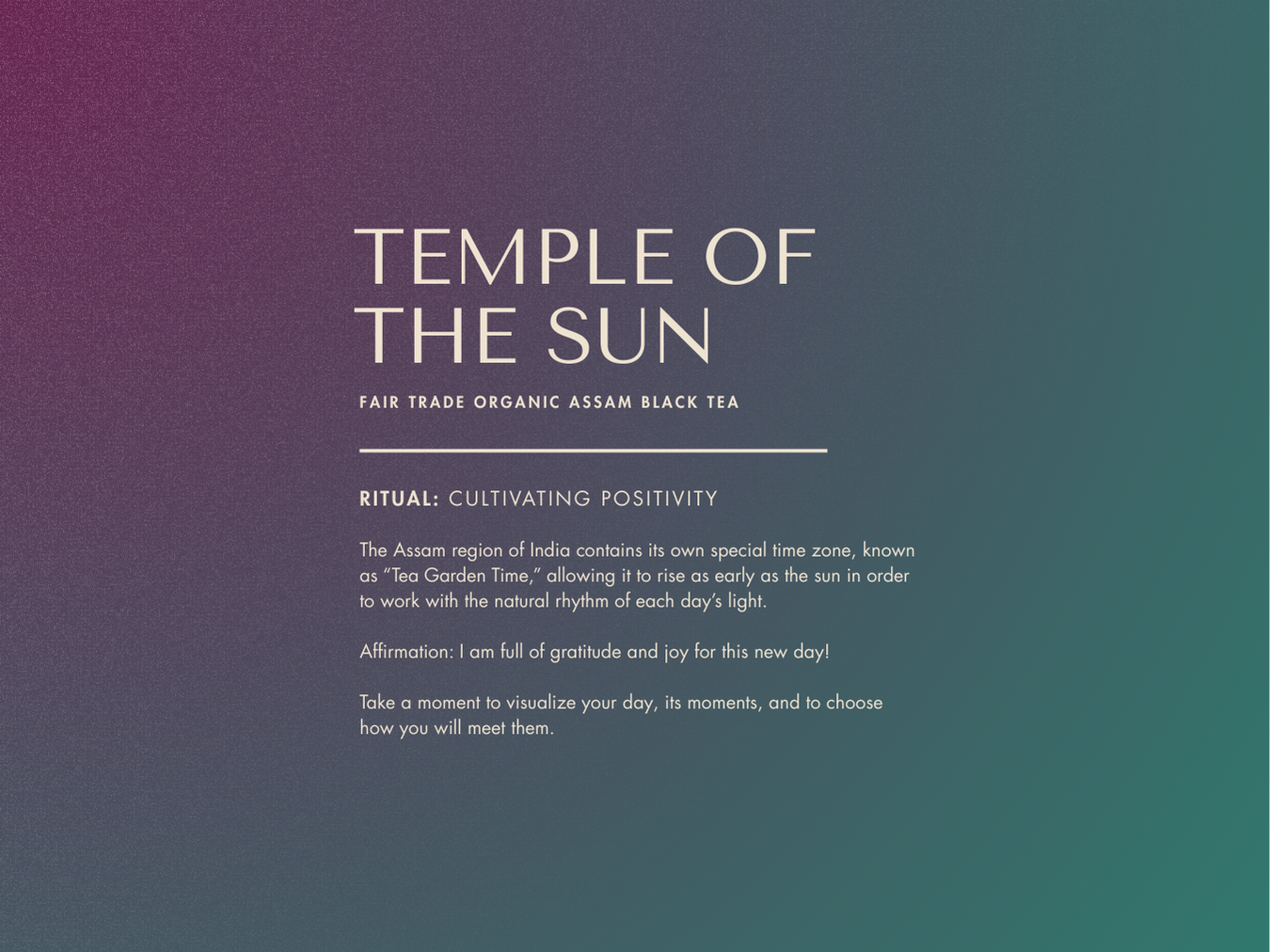 image of text: temple of the sun ritual and affirmation