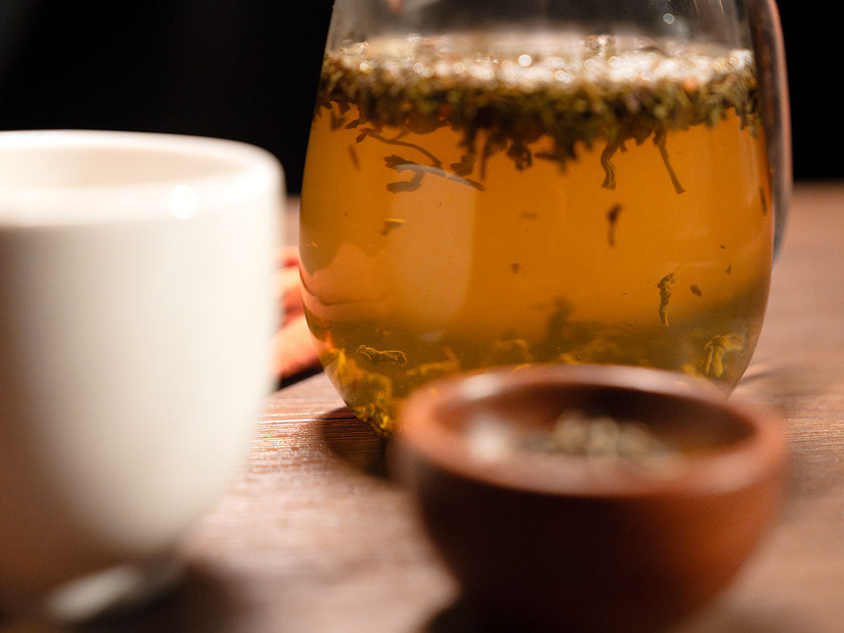 moroccan jasmine mint steeping