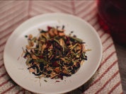 video of hibiscus elixir tea steeping