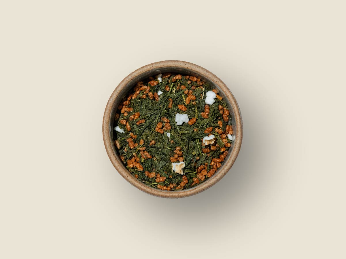 genmaicha green tea leaves