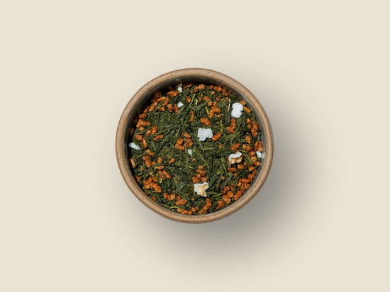 Load image into Gallery viewer, genmaicha green tea leaves
