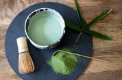 amai matcha powder and whisk